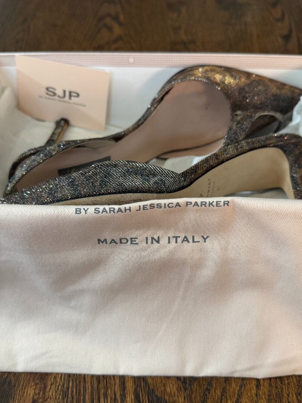 SJP by Sarah Jessica Parker Made in Italy Bliss Slingback Kitten Heels EU 41